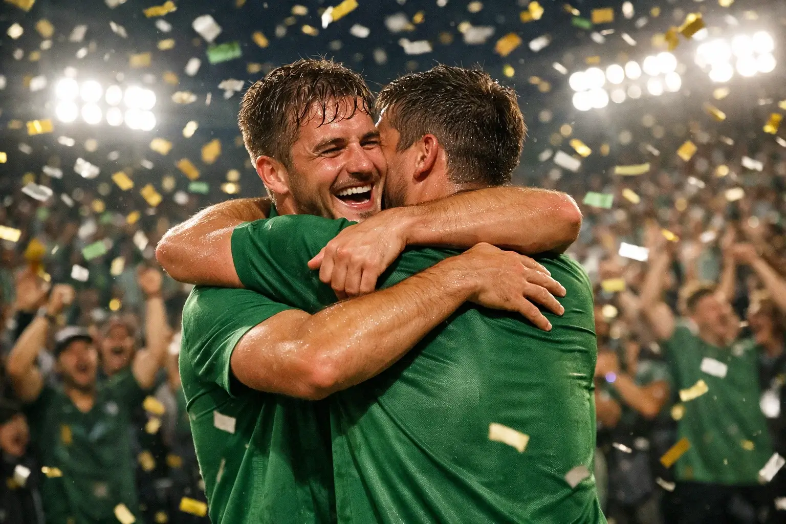 Voetballers vieren kwalificatie voor Europees toernooi